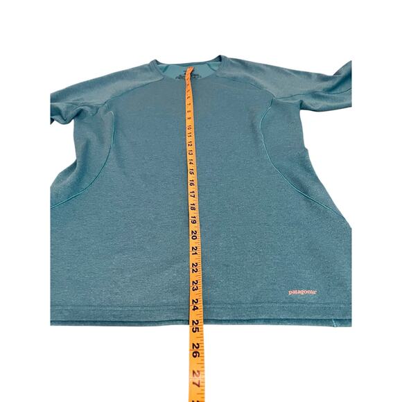 PATAGONIA WOMENS CAPILENE 3 MIDWEIGHT BASE LAYER TOP SHIRT LONG SLEEVE TEAL SZ M - Picture 3 of 5